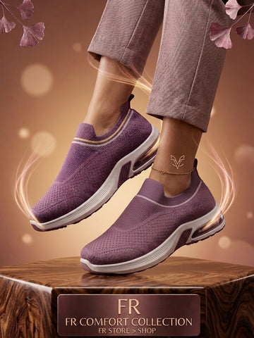 FR Ladies Soft Knit Orthopedic Shoes with Air-Cushion Sole